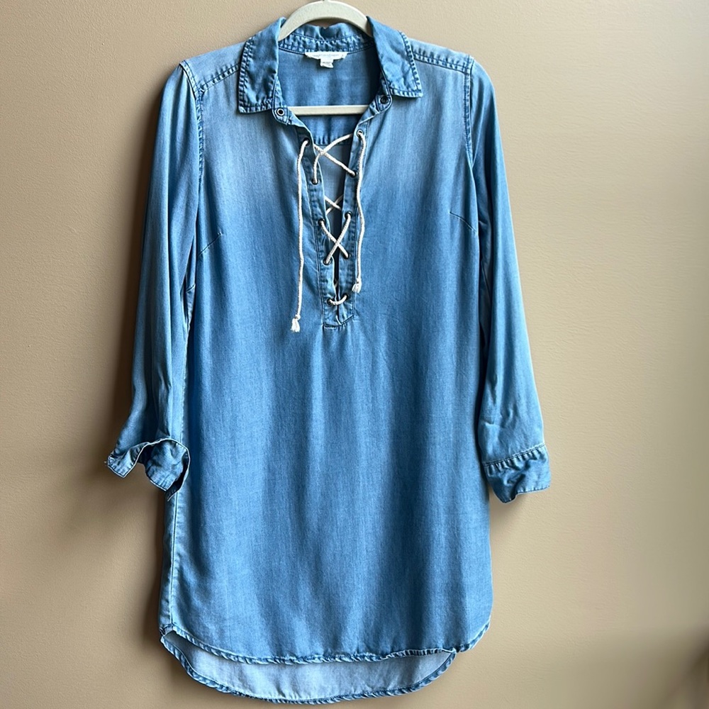 Beach lunch lounge chambray dress - M